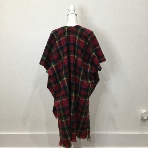 STYLINE Plaid Open Front Poncho - Picture 3 of 8